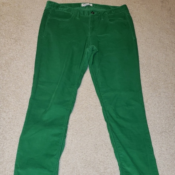 Madewell Denim - - Madewell green straight leg corduroy jeans